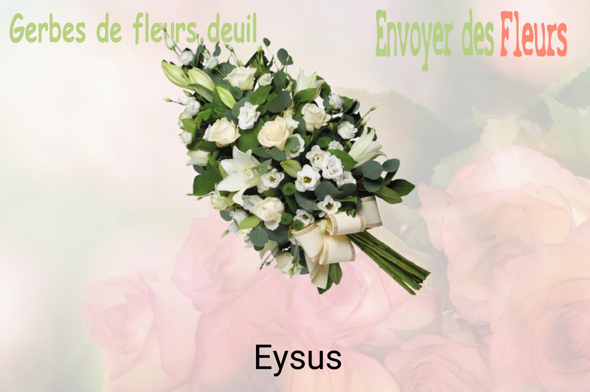 Gerbe de fleurs de deuil livrée à Eysus